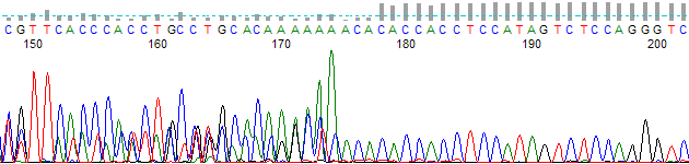 Example of early mixed trace